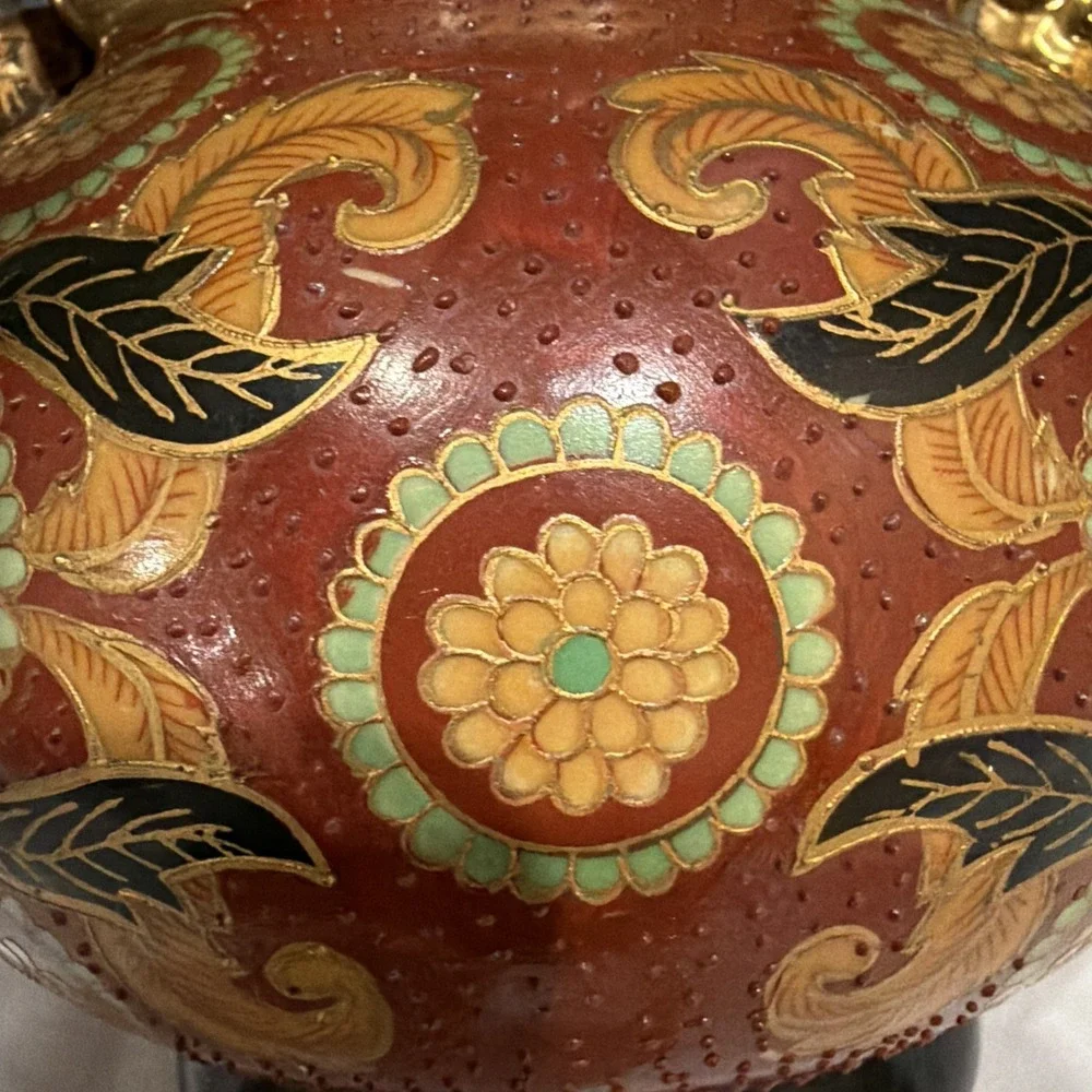 Vintage Formalities by Baum Bros Porcelain Hand Painted Vase Gold‎ Trim